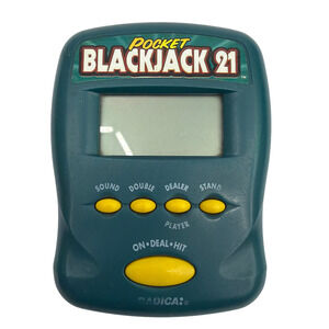 Radica Pocket Blackjack 21 Handheld Electronic Game Tested Working